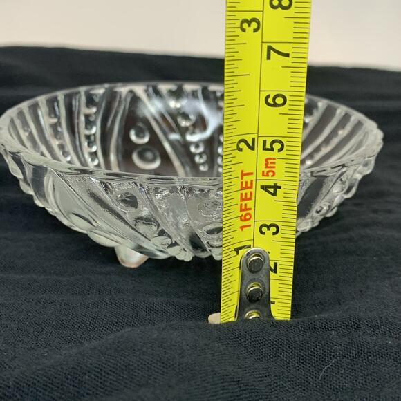 2 Anchor Hocking Depression Glass Berry Bowls Footed Burple Bubble Pattern 4.5” - Picture 8 of 9